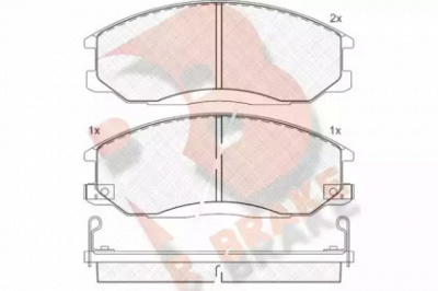 R BRAKE rb1372 -  Комплект тормозных колодок, дисковый тормоз